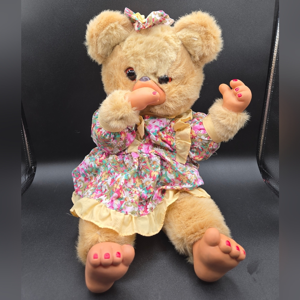 Vintage Familia Peposo Teddy Bear Rubber Nose Feet Hands 18" Kids Of America